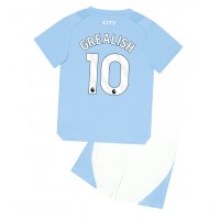 Dětský Fotbalový dres Manchester City Jack Grealish #10 2023-24 Domácí Krátký Rukáv (+ trenýrky)